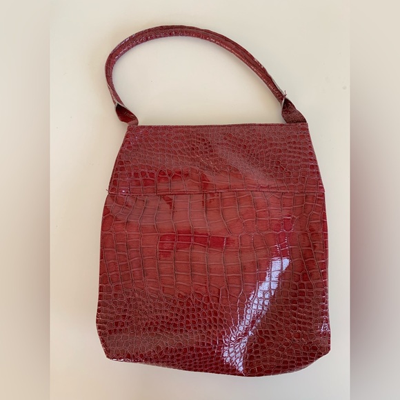 Red Faux Croc Bag - Picture 3 of 3